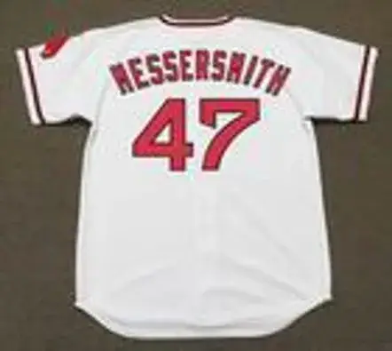 ANDY MESSERSMITH California Angels 1971 Majestic Cooperstown Home Baseball Jersey 