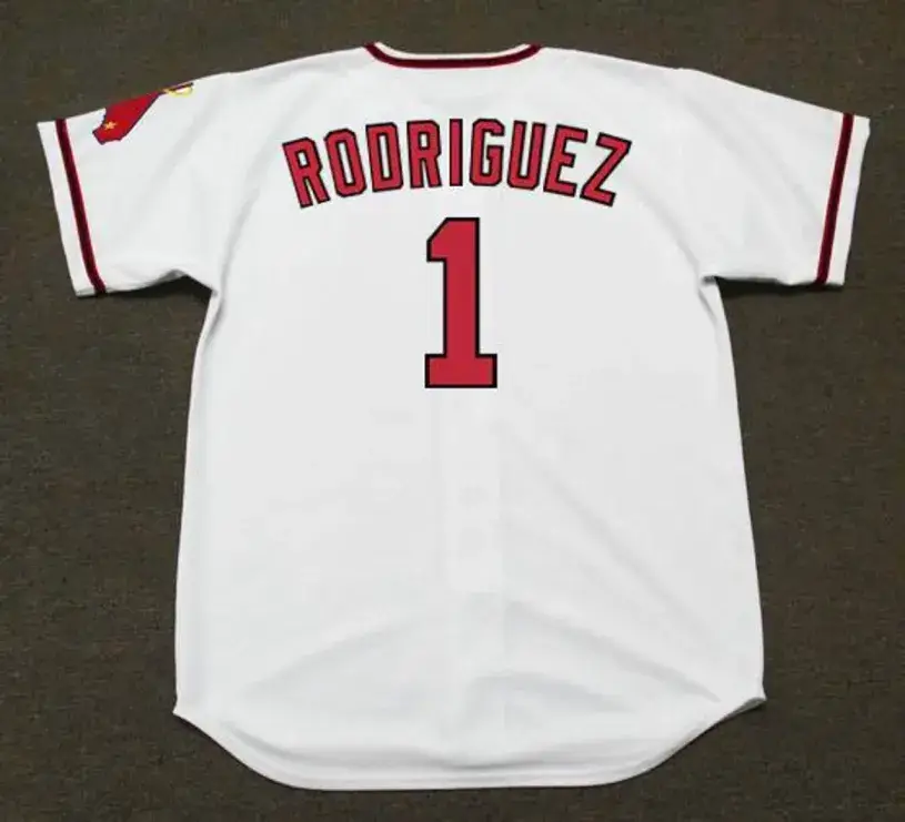 AURELIO RODRIGUEZ California Angels 1970 Majestic Cooperstown Home Baseball Jersey 