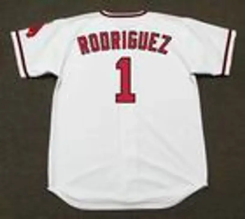 AURELIO RODRIGUEZ California Angels 1970 Majestic Cooperstown Home Baseball Jersey 