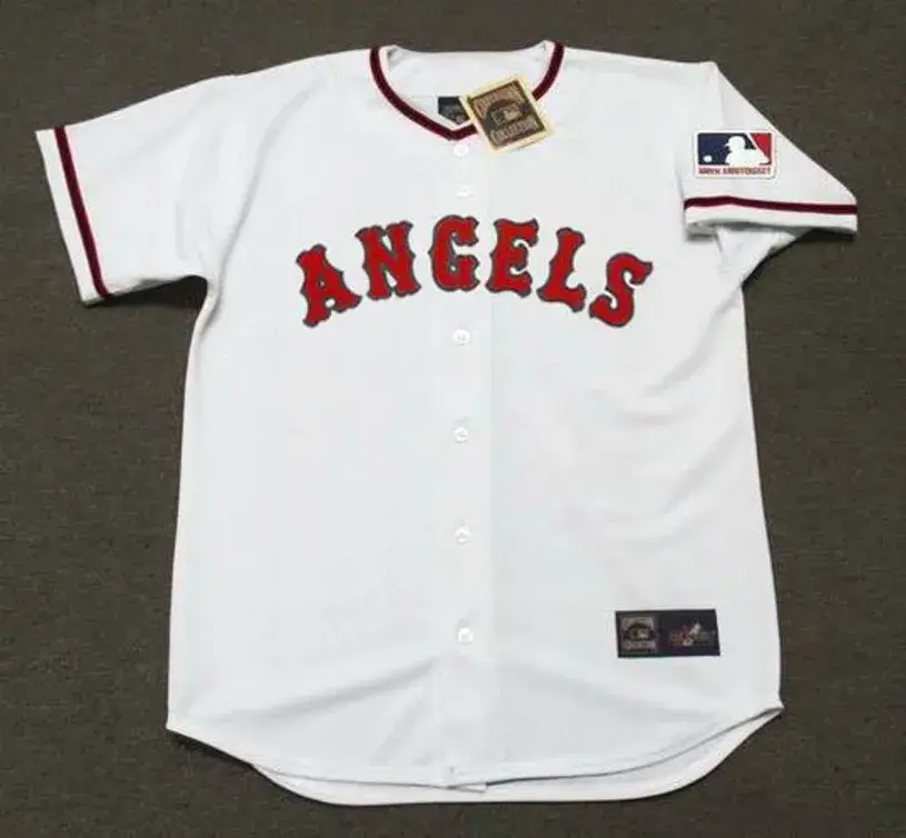 BOBBY KNOOP California Angels 1969 Majestic Cooperstown Home Baseball Jersey