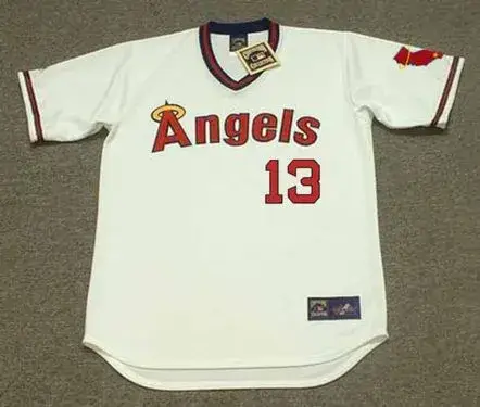 BOBBY VALENTINE California Angels 1974 Home Majestic Throwback Baseball Jersey