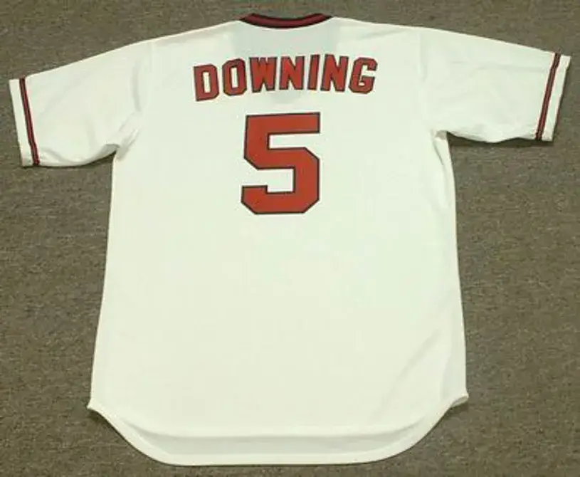 BRIAN DOWNING California Angels 1982 Majestic Cooperstown Throwback Baseball Jersey 