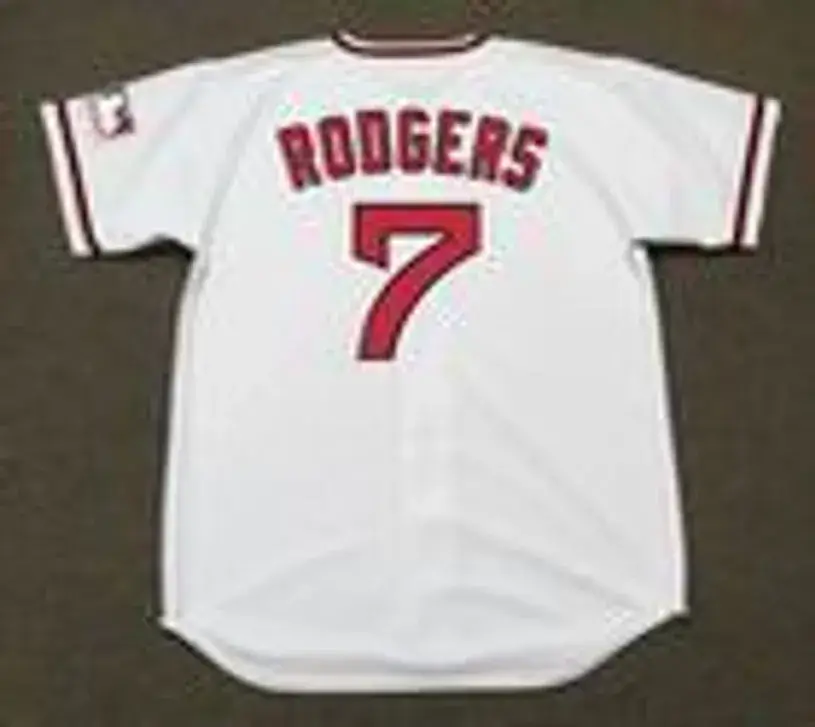 BUCK RODGERS California Angels 1969 Majestic Cooperstown Home Baseball Jersey 
