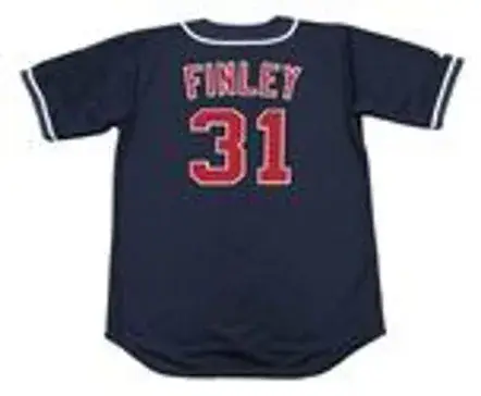 CHUCK FINLEY California Angels 1995 Majestic Throwback Alternate Baseball Jersey 