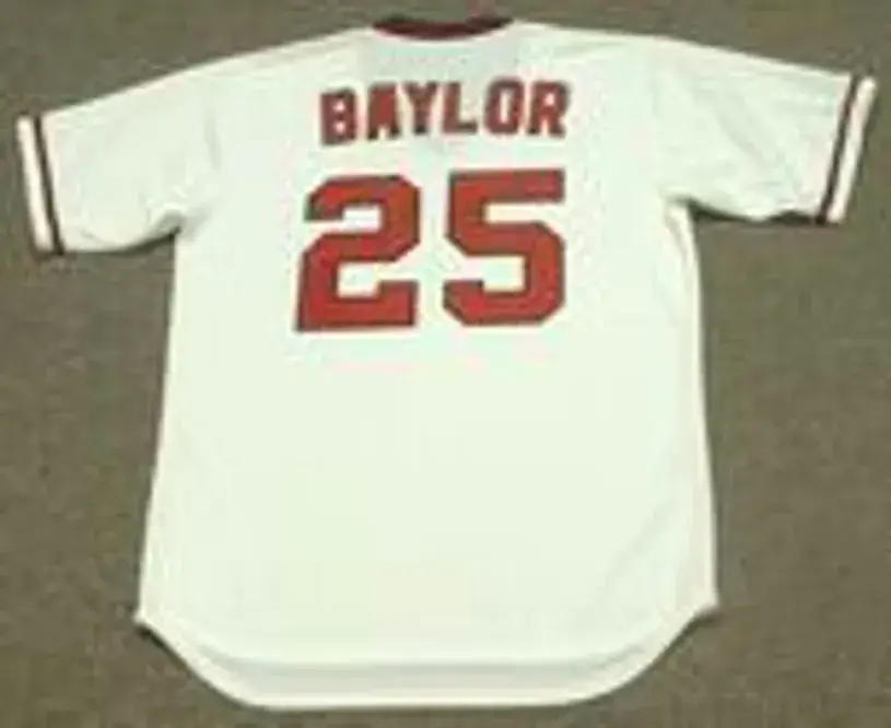 DON BAYLOR California Angels 1982 Majestic Cooperstown Throwback Baseball Jersey 