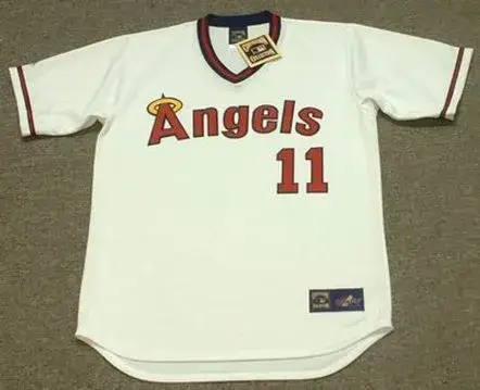 DOUG DECINCES California Angels 1982 Majestic Cooperstown Throwback Baseball Jersey