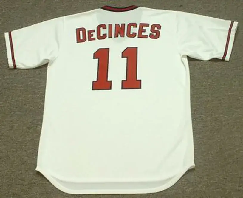 DOUG DECINCES California Angels 1982 Majestic Cooperstown Throwback Baseball Jersey 