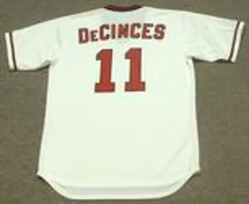 DOUG DECINCES California Angels 1982 Majestic Cooperstown Throwback Baseball Jersey 