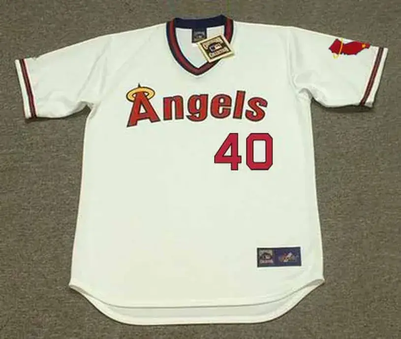 FRANK TANANA California Angels 1978 Home Majestic Throwback Baseball Jersey