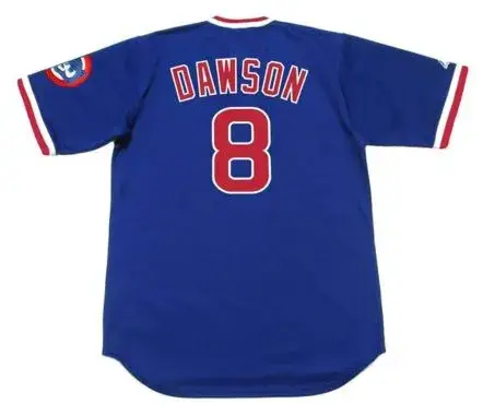 ANDRE DAWSON Chicago Cubs 1987 Away Majestic Throwback Baseball Jersey 