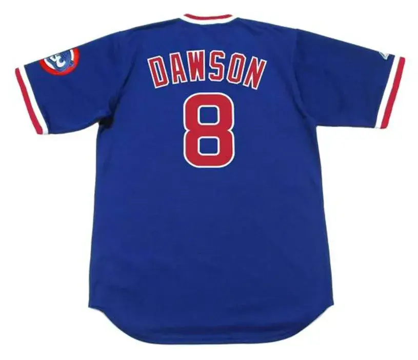 ANDRE DAWSON Chicago Cubs 1987 Away Majestic Throwback Baseball Jersey 