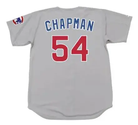 AROLDIS CHAPMAN Chicago Cubs 2016 Away Majestic Throwback Baseball Jersey 
