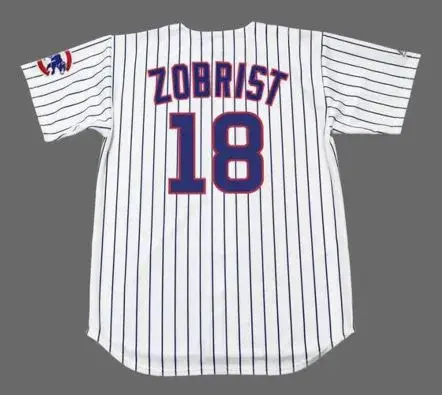 BEN ZOBRIST Chicago Cubs 2016 Home Majestic Throwback Baseball Jersey 