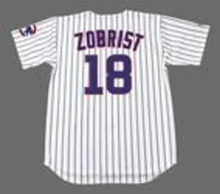 BEN ZOBRIST Chicago Cubs 2016 Home Majestic Throwback Baseball Jersey 