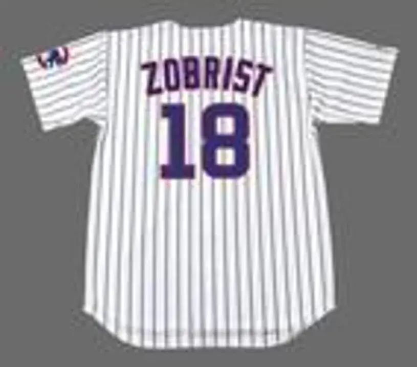 BEN ZOBRIST Chicago Cubs 2016 Home Majestic Throwback Baseball Jersey 