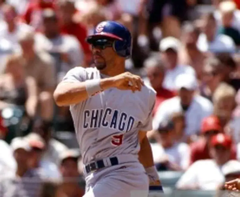 BENITO SANTIAGO Chicago Cubs 1999 Away Majestic Throwback Baseball Jersey 