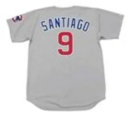 BENITO SANTIAGO Chicago Cubs 1999 Away Majestic Throwback Baseball Jersey 