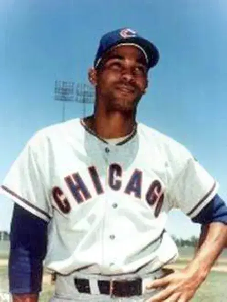 BILLY WILLIAMS Chicago Cubs 1968 Majestic Cooperstown Throwback Away Jersey 