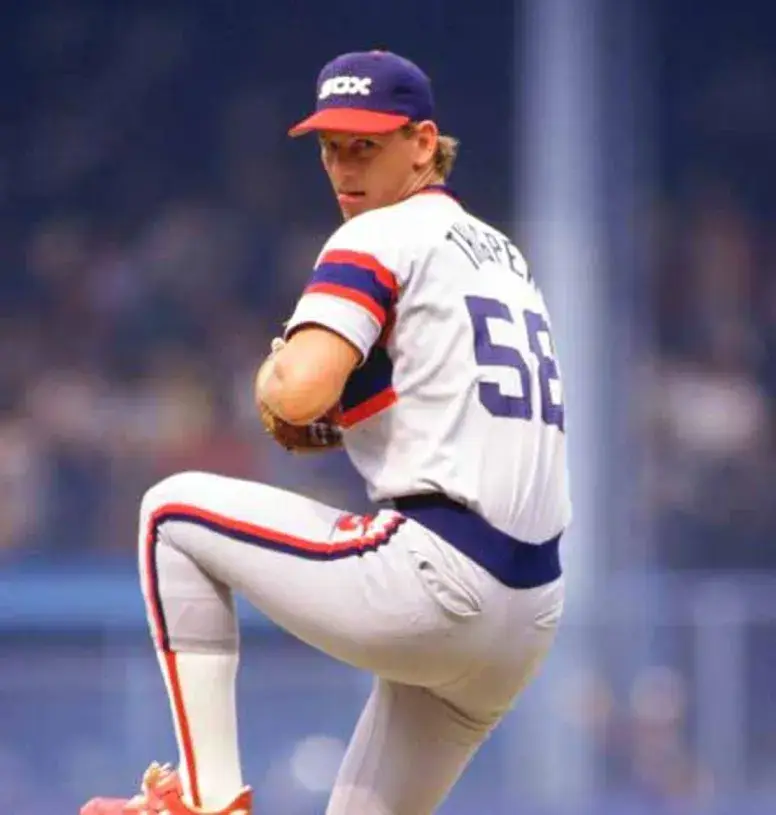 BOBBY THIGPEN Chicago White Sox 1986 Home Majestic Throwback Baseball Jersey 