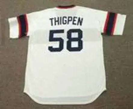 BOBBY THIGPEN Chicago White Sox 1986 Home Majestic Throwback Baseball Jersey 