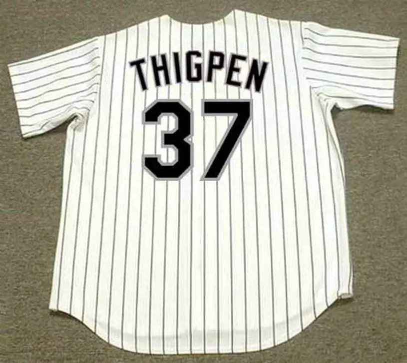 BOBBY THIGPEN Chicago White Sox 1991 Majestic Throwback Home Baseball Jersey 