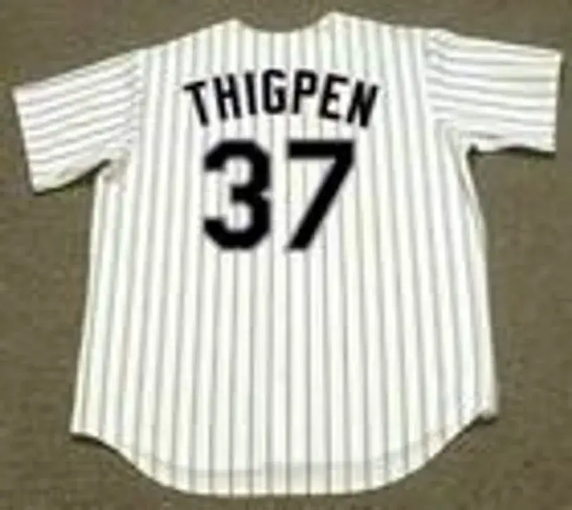 BOBBY THIGPEN Chicago White Sox 1991 Majestic Throwback Home Baseball Jersey 