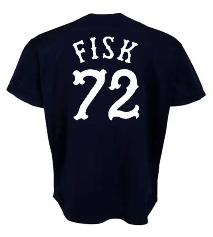 CARLTON FISK Chicago White Sox 1981 Away Majestic Throwback Baseball Jersey 