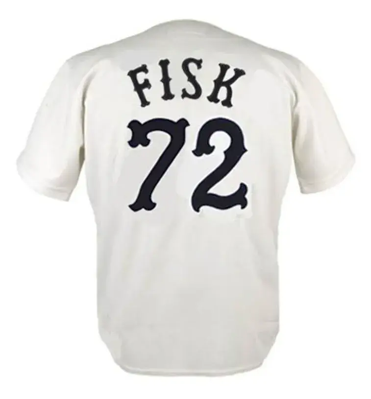 CARLTON FISK Chicago White Sox 1981 Home Majestic Throwback Baseball Jersey 