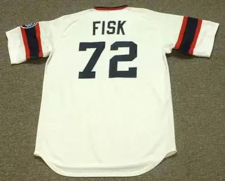 CARLTON FISK Chicago White Sox 1985 Majestic Throwback Baseball Jersey 