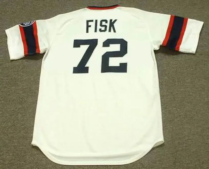 CARLTON FISK Chicago White Sox 1985 Majestic Throwback Baseball Jersey 