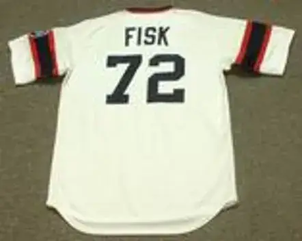 CARLTON FISK Chicago White Sox 1985 Majestic Throwback Baseball Jersey 