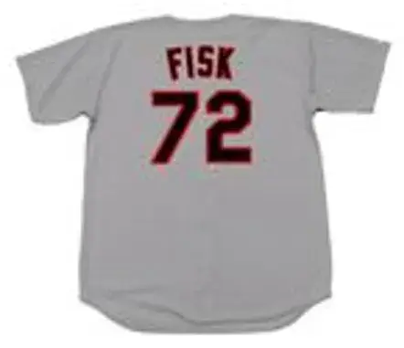 CARLTON FISK Chicago White Sox 1990 Majestic Throwback Away Baseball Jersey 