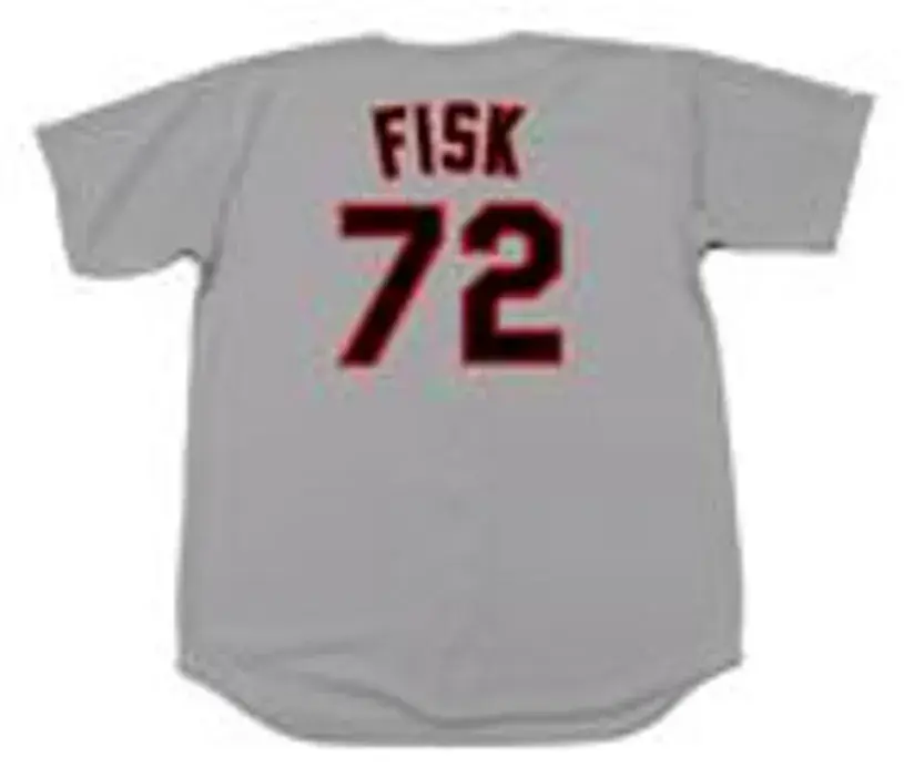 CARLTON FISK Chicago White Sox 1990 Majestic Throwback Away Baseball Jersey 