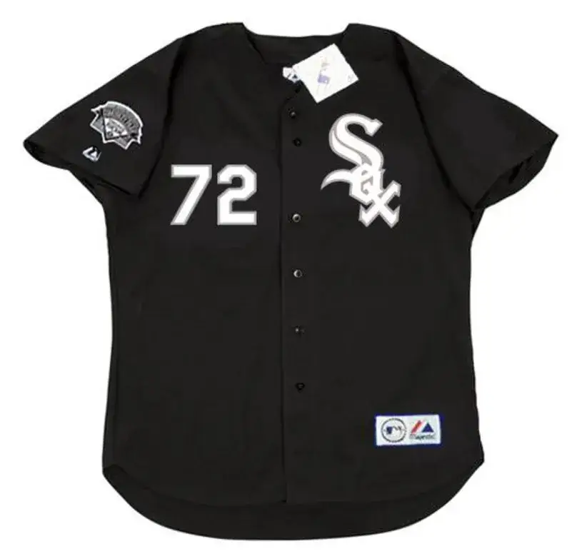 CARLTON FISK Chicago White Sox 1991 Majestic Throwback Baseball Jersey