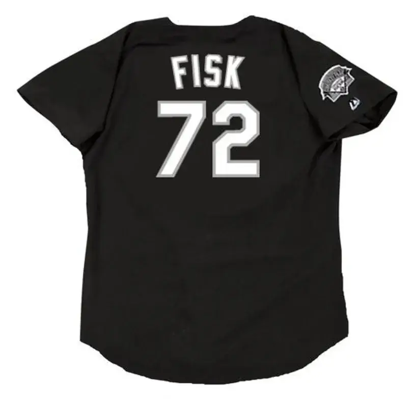 CARLTON FISK Chicago White Sox 1991 Majestic Throwback Baseball Jersey 