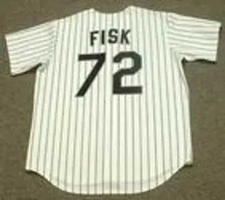 CARLTON FISK Chicago White Sox 1993 Majestic Throwback Home Baseball Jersey 