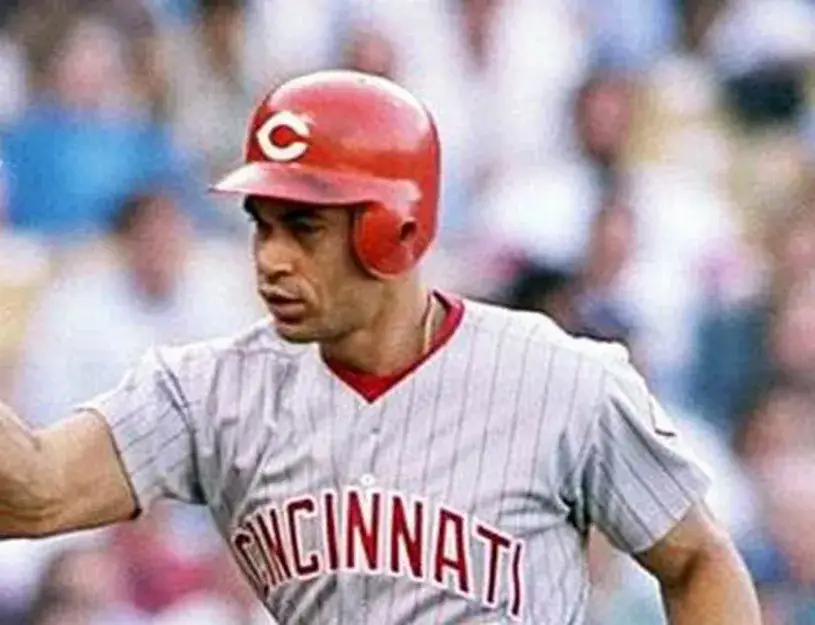 BENITO SANTIAGO Cincinnati Reds 1995 Majestic Throwback Away Baseball Jersey 