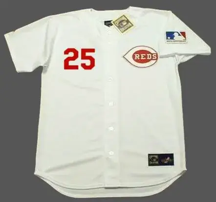 BERNIE CARBO Cincinnati Reds 1969 Majestic Cooperstown Home Baseball Jersey