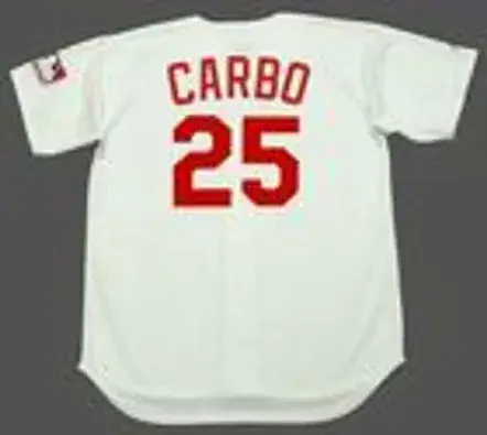 BERNIE CARBO Cincinnati Reds 1969 Majestic Cooperstown Home Baseball Jersey 