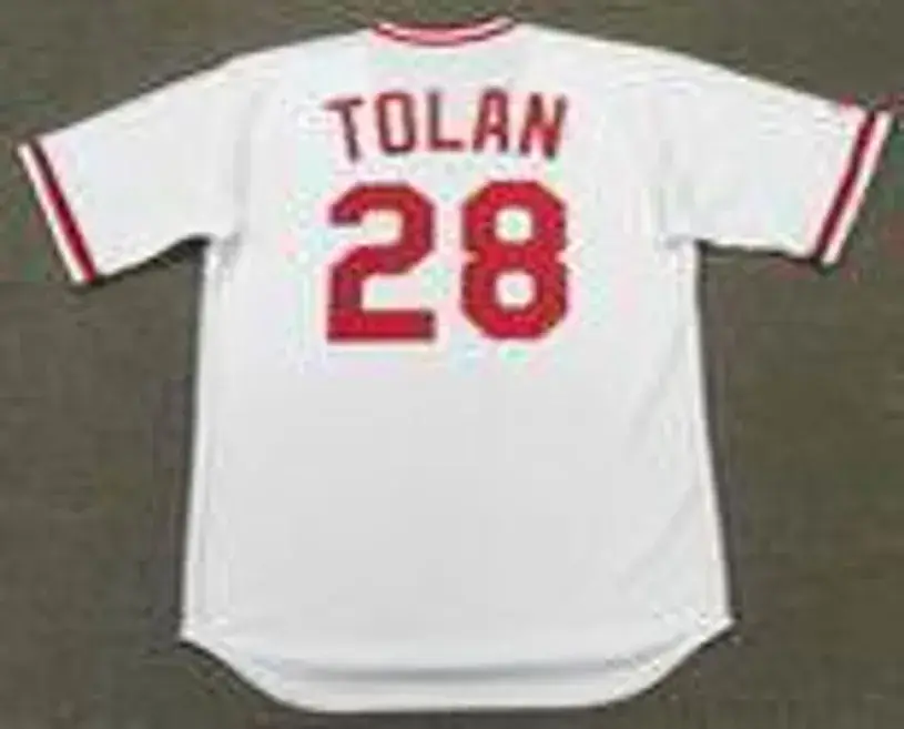 BOBBY TOLAN Cincinnati Reds 1972 Majestic Cooperstown Home Baseball Jersey 