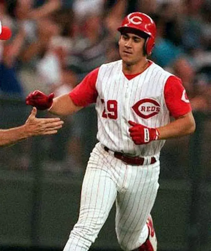 BRETT BOONE Cincinnati Reds 1994 Majestic Throwback Home Baseball Jersey 