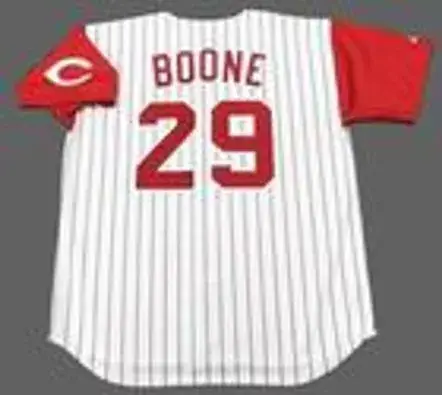 BRETT BOONE Cincinnati Reds 1994 Majestic Throwback Home Baseball Jersey 