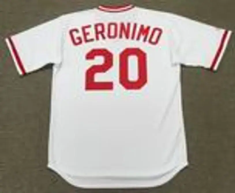 CESAR GERONIMO Cincinnati Reds 1975 Majestic Cooperstown Throwback Baseball Jersey 