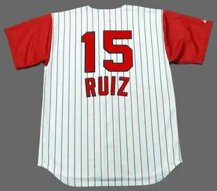 CHICO RUIZ Cincinnati Reds 1960’s Majestic Throwback Home Baseball Jersey 