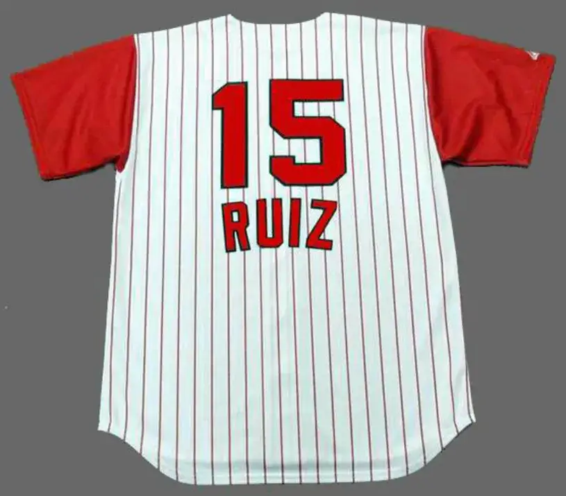 CHICO RUIZ Cincinnati Reds 1960’s Majestic Throwback Home Baseball Jersey 