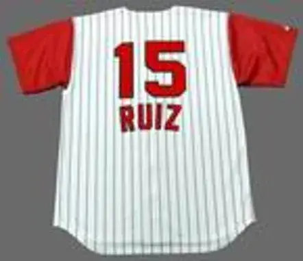CHICO RUIZ Cincinnati Reds 1960’s Majestic Throwback Home Baseball Jersey 