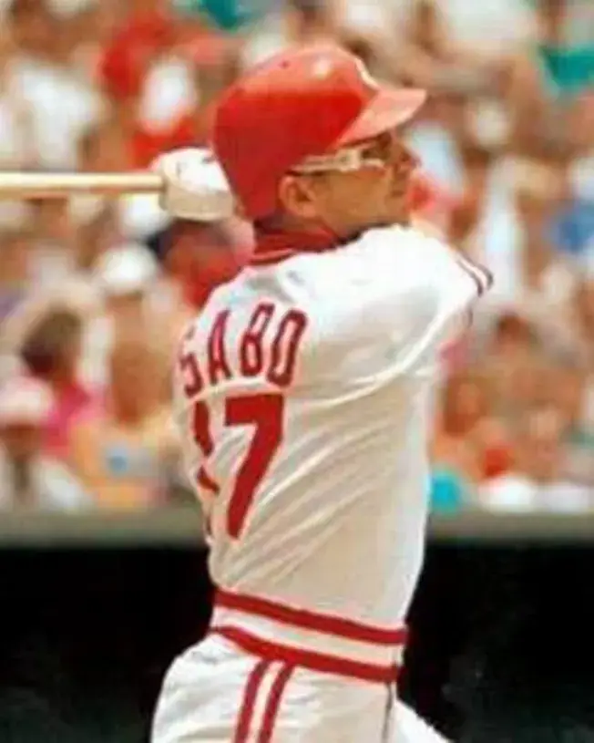 CHRIS SABO Cincinnati Reds 1990 Majestic Cooperstown Home Baseball Jersey 
