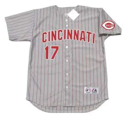 CHRIS SABO Cincinnati Reds 1993 Majestic Throwback Away Baseball Jersey