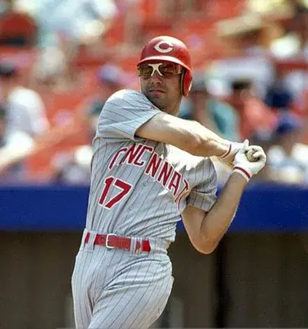 CHRIS SABO Cincinnati Reds 1993 Majestic Throwback Away Baseball Jersey 