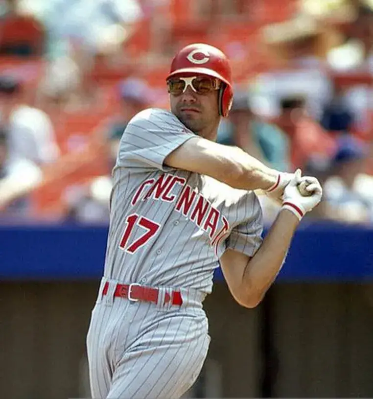 CHRIS SABO Cincinnati Reds 1993 Majestic Throwback Away Baseball Jersey 